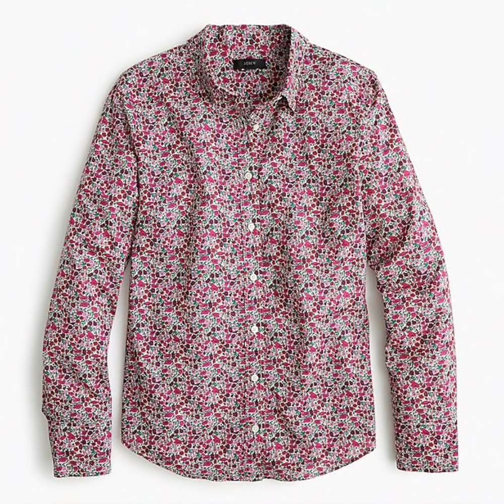 NWT J.Crew Slim Perfect Shirt Liberty London 12